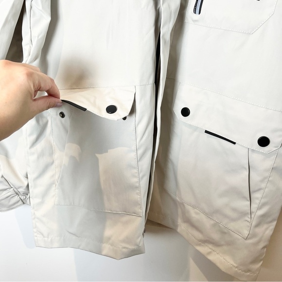 NWOT Khaki Hooded Cargo Windbreaker  “Find Your Own Way”  Men’s M  Gorpcore - Picture 7 of 16